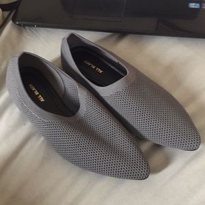 ALL BLACK Vegan grey/blue Mesh Elf Flat
